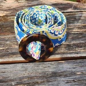 Vera Bradley Capri Blue Reversible Belt